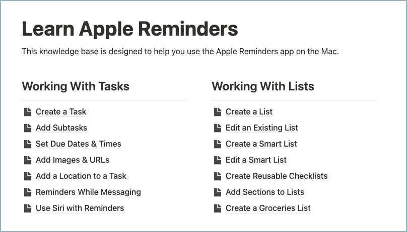 Learn Apple Reminders